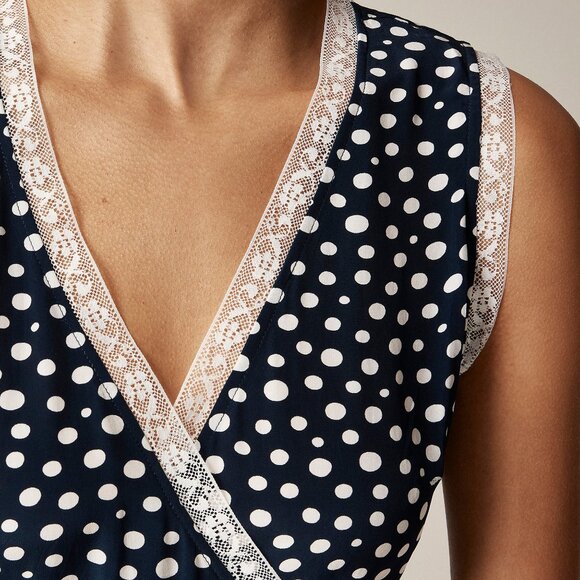 NWT Rouje X J.Crew Rencard Wrap Dress Polka Dot - Picture 3 of 4